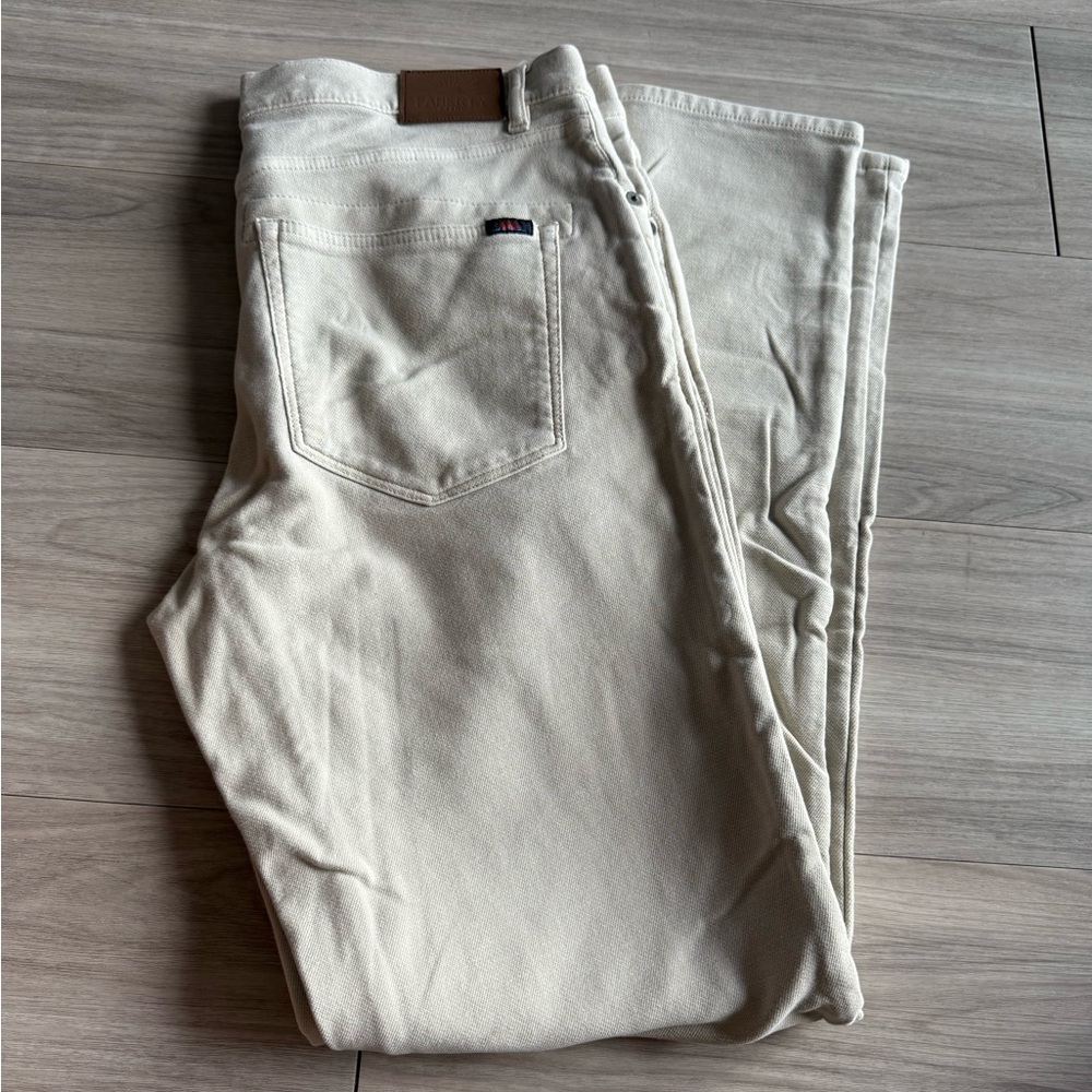 Faherty Men's Cream Jeans